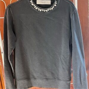 Golden goose distressed crystal embellished crewneck sweatshirt.